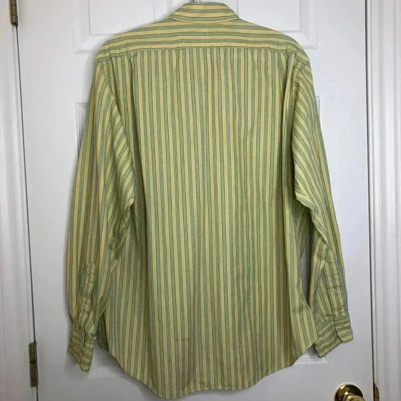 Polo By Ralph Lauren Dress Shirt Yellow Sz Large - Picture 10 of 16